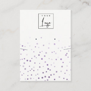 Lilac Watercolor Confetti Logo Earring Necklace Business Card