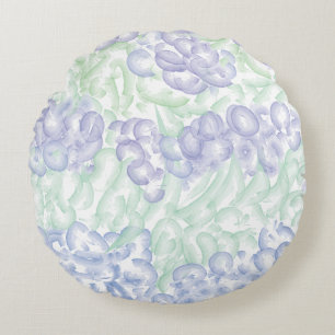 Lilac Watercolor Design Round Cushion