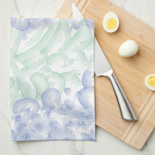 Lilac Watercolor Design Tea Towel