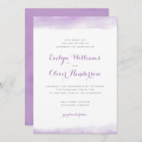 Lilac Watercolor Dip Wedding