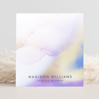 Lilac Watercolor Gold Abstract Personalised Name