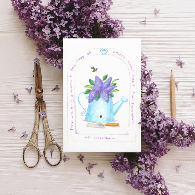 Lilac Wateringcan Inspirational Postcard (Creator Uploaded)