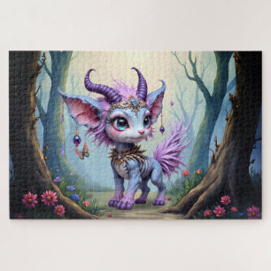 Lilac Whisper – Enchanted Forest Guardian.  Jigsaw Puzzle