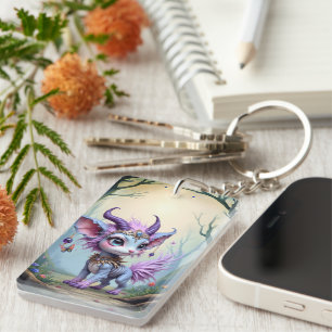 Lilac Whisper – Enchanted Forest Guardian. Key Ring