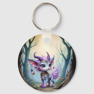 Lilac Whisper – Enchanted Forest Guardian. Key Ring