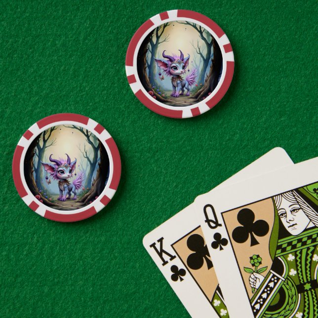 Lilac Whisper – Enchanted Forest Guardian.  Poker Chips (Poker Table (Double))