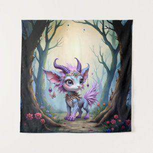 Lilac Whisper – Enchanted Forest Guardian.  Tapestry