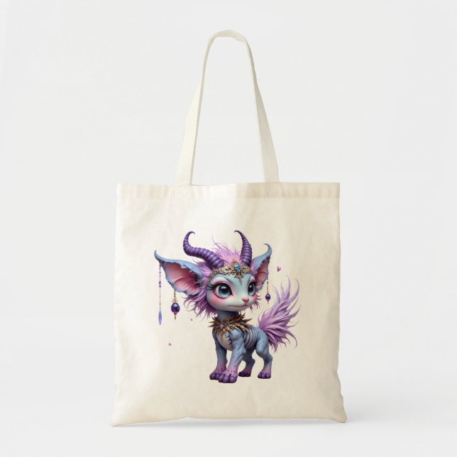 Lilac Whisper – Enchanted Forest Guardian.  Tote Bag (Front)