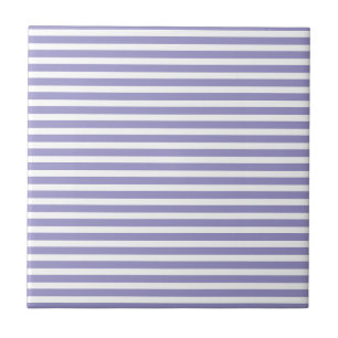 lilac White Strips Simple Stylish Modern Minimal Tile