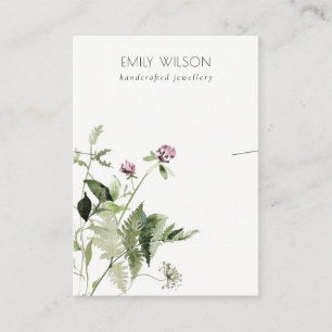 Lilac Wild Floral Bunch Necklace Band Display Business Card