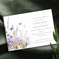 Lilac Wildflower Butterfly Garden Couples Shower