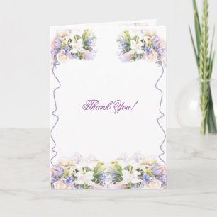 Lilac Wildflower Wedding Thank You Card