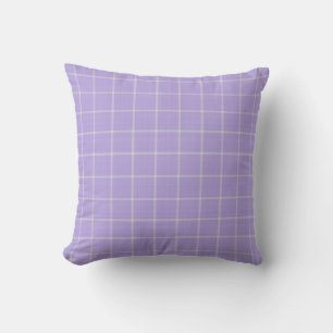 Lilac Windowpane Plaid  Cushion