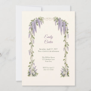 Lilac Wisteria Arbor Bridal Shower Invitation