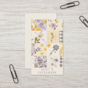 Lilac Yellow Quilt Patchwork Handmade Clothing  Business Card