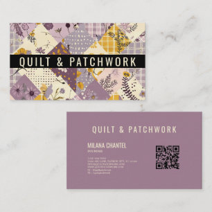 Lilac Yellow Quilt Patchwork Handmade Clothing  Business Card
