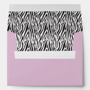 Lilac Zebra Print Envelope