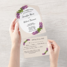 Lilacs and Cream All in One Wedding Invite_2