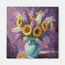 Lilacs and Sunflowers | Botanical Design