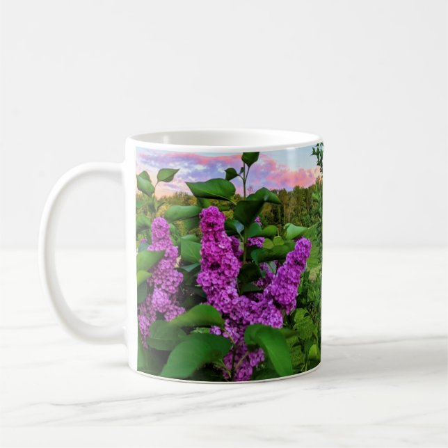 Lilacs at Sunset Coffee Mug (Left)