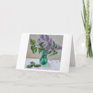Lilacs - blank greeting card