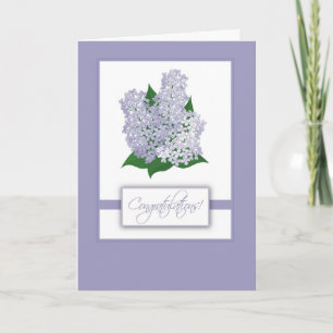 Lilacs Congratulations Card