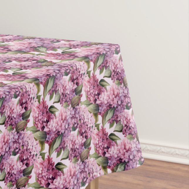 Lilacs Floral Cotton Tablecloth (In Situ)