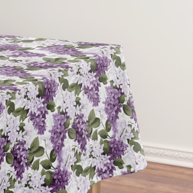 Lilacs Floral Cotton Tablecloth (In Situ)