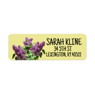 LILACS FLOWERS RETURN ADDRESS LABELS