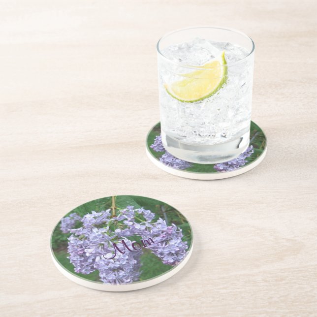 Lilacs for Mothers Day Coaster (Side)