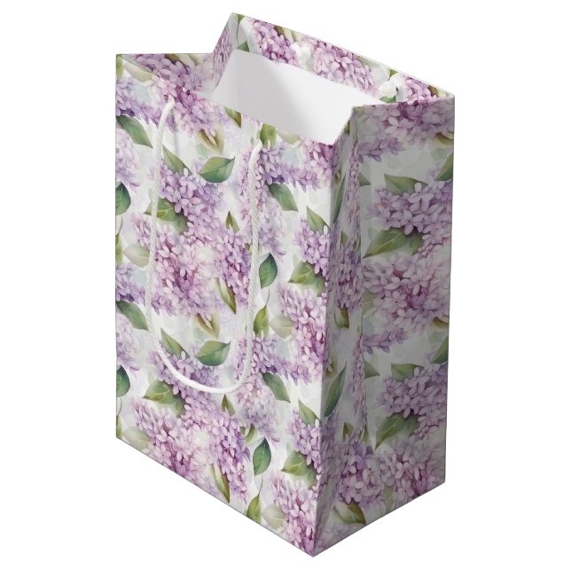 Lilacs Gift Bag (Front Angled)
