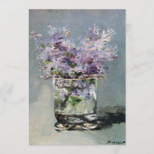 Lilacs in a Glass by Manet Bridal Shower Invitation