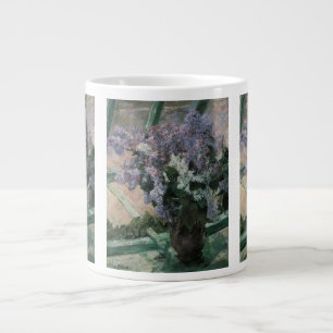 Lilacs in a Window by Mary Cassatt, Vintage Art Large Coffee Mug