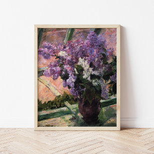 Lilacs in a Window   Mary Cassatt Poster