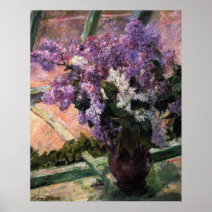 Lilacs in a Window, Mary Cassatt Poster