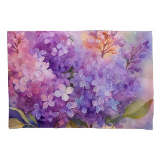 Lilacs in Watercolor Pillowcase