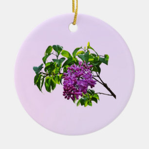 Lilacs Just Opening Ceramic Tree Decoration