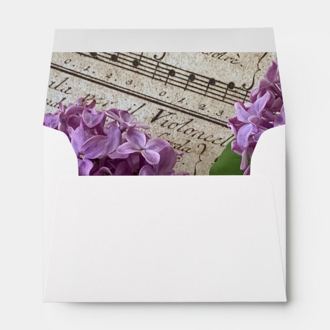 Lilacs on old sheet music envelope (Back (Bottom))