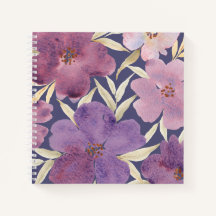 Lilacs on watercolor violet background