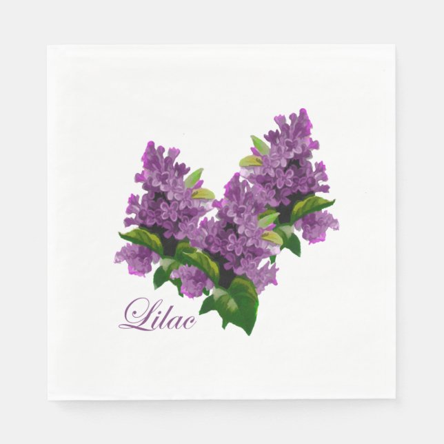 Lilacs Paper Napkins (Front)