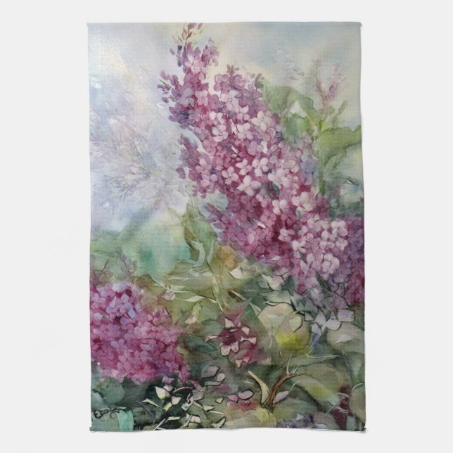 Lilacs Tea Towel (Vertical)