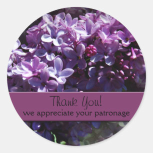 Lilacs Thank You Stickers