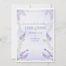 Lilacs wedding invitation