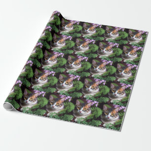 Lilah The Tabby Cat In The Fernery, Wrapping Paper