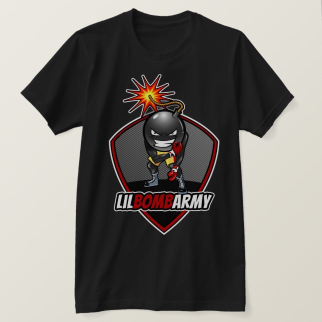 LilBombArmy Ali Pose T Shirt Black (Design Front)