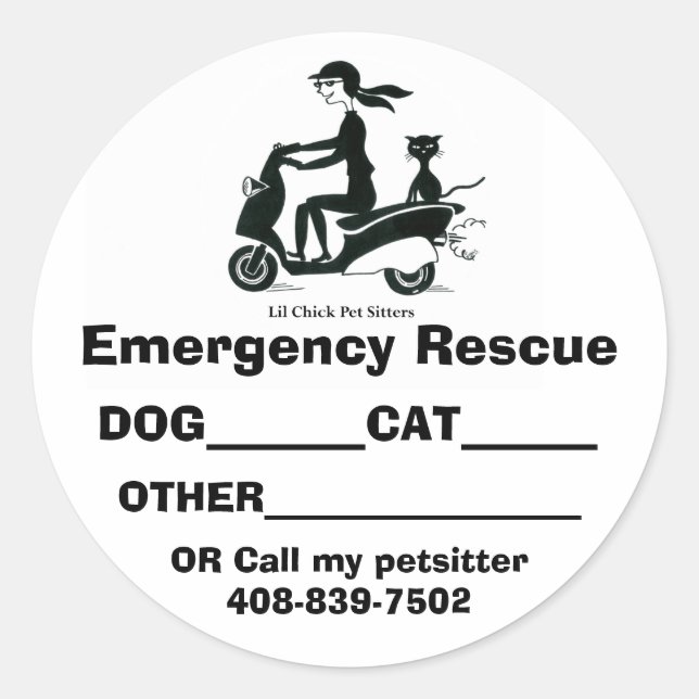 LILCHICK_LOGO 2, Emergency Rescue,... - Customised Classic Round Sticker (Front)