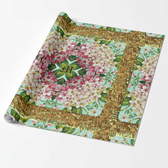 Lilflormth Monogram (30 feet) Wrapping Paper (Unrolled)