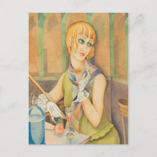 Lili Elbe - Gerda Wegener Holiday Postcard
