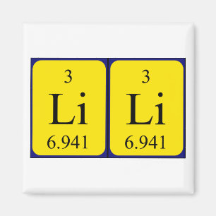 Lili periodic table name magnet