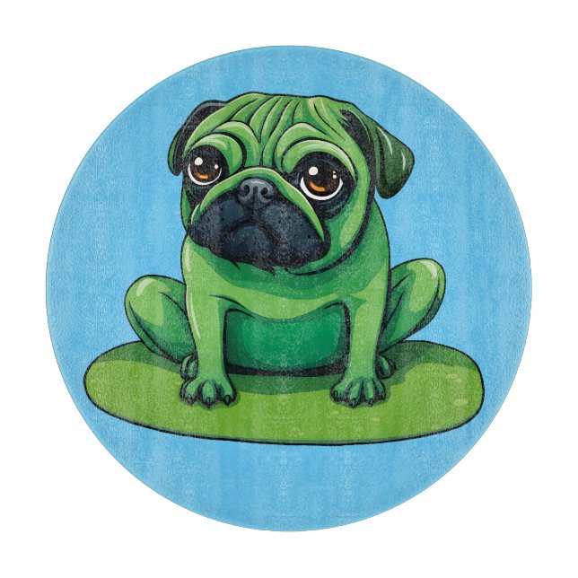 Lili Pug Cutting Board (Front)